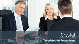  Presentation with young business man - PPT theme consisting of human resource - business - young man sitting background and a ocean colored foreground