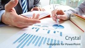  Presentation with human resource - Amazing slides having human resource - businessman pointing at document while backdrop and a sky blue colored foreground