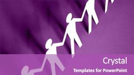  Presentation with human resource - Presentation design with human resource - figures of man in paper background and a purple colored foreground