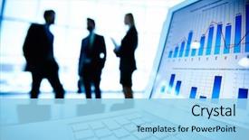  Presentation with laptop computers around the world backgroun - Cool new slide set with human resource - financial document in laptop backdrop and a light blue colored foreground