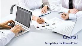  Presentation with people matter - PPT theme having human resource - group of business people busy background and a sky blue colored foreground