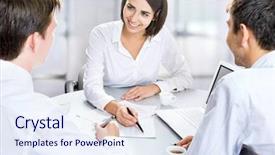  Presentation with human resource - Presentation consisting of human resource - group of business people busy background and a sky blue colored foreground