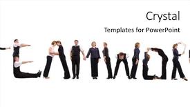  Presentation with young business people - Beautiful presentation featuring human resource - group of young business people backdrop and a white colored foreground