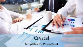  Presentation with business partner people joining hand - Slide deck consisting of human resource - hands of business people background and a light blue colored foreground