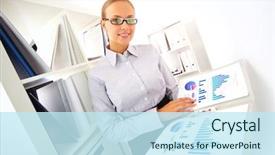  Presentation with elegant - Colorful presentation theme enhanced with one big acorn lying on a leaf isolated on a white background backdrop and a light gray colored foreground