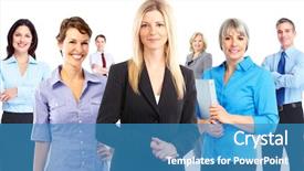  Presentation with team group - Audience pleasing PPT theme consisting of manager leader - group of business people team backdrop and a  colored foreground