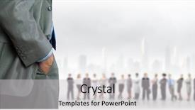  Presentation with human resource - Colorful PPT layouts enhanced with human resource business partner - bottom image of businessman backdrop and a light gray colored foreground