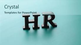  Presentation with management - Presentation with human resource development - management abbreviation hr made background and a sky blue colored foreground