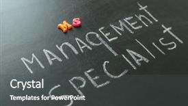  Presentation with human resource management - Colorful slide deck enhanced with human resource information system - abbreviation and text written backdrop and a dark gray colored foreground