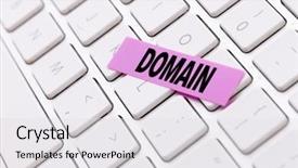  Presentation with public domain - Presentation theme having human resource information system - domain background and a light gray colored foreground