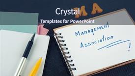  Presentation with information system - Colorful PPT theme enhanced with human resource information system - notebook and stationery on black backdrop and a navy blue colored foreground