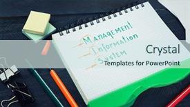  Presentation with human resource - Amazing theme having human resource information system - notebook and stationery on dark backdrop and a sky blue colored foreground