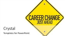  Presentation with change a flat car tire - Slide deck consisting of human resource resignation - career change sign isolated background and a white colored foreground