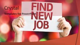  Presentation with human resource resignation - Colorful slide deck enhanced with human resource resignation - find new job card backdrop and a red colored foreground