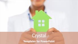  Presentation with green real estate - Slide deck enhanced with human resource system - business eco real estate concept background and a coral colored foreground