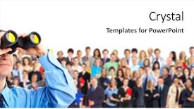  Presentation with human resources - Presentation design enhanced with human resources businessman background and a white colored foreground