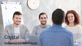  Presentation with human resources - PPT theme consisting of human resources commission interviewing man background and a  colored foreground