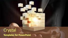  Presentation with human resources - Theme with human resources concept background and a tawny brown colored foreground