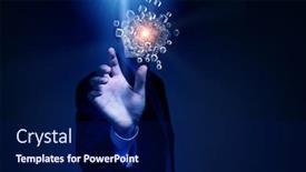  Presentation with human resources - Slides consisting of human resources concept background and a navy blue colored foreground