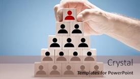  Presentation with human resources management - Presentation having human-resources-recruitment-and-management background and a coral colored foreground