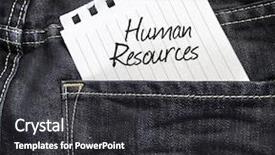  Presentation with human resource - PPT theme with human resources written background and a dark gray colored foreground