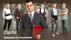  Presentation with different - Audience pleasing presentation theme consisting of human resourse - business team against different backgrounds backdrop and a  colored foreground