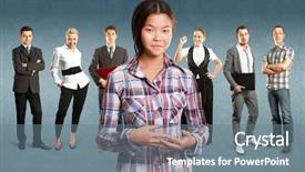  Presentation with different - Colorful slides enhanced with human resourse - business team against different backgrounds backdrop and a  colored foreground