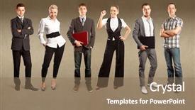  Presentation with different - Slides featuring human resourse - business team against different backgrounds background and a  colored foreground