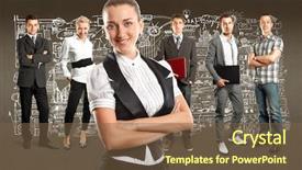  Presentation with different - Slides with human resourse - business team against different backgrounds background and a  colored foreground