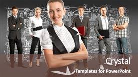  Presentation with different - PPT theme consisting of human resourse - business team against different backgrounds background and a tawny brown colored foreground