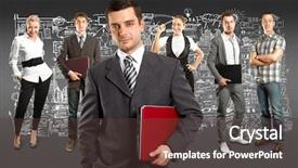  Presentation with different - Slide deck consisting of human resourse - business team against different backgrounds background and a tawny brown colored foreground