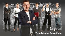  Presentation with different - PPT layouts with human resourse - business team against different backgrounds background and a dark gray colored foreground