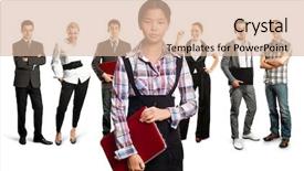  Presentation with different - PPT theme having human resourse - business team against different backgrounds background and a lemonade colored foreground