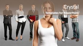  Presentation with different - Presentation theme consisting of human resourse - business team against different backgrounds background and a  colored foreground