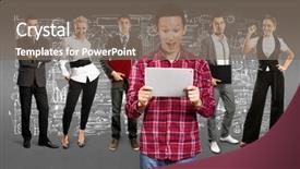  Presentation with different - PPT layouts consisting of human resourse - business team against different backgrounds background and a  colored foreground