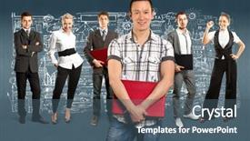  Presentation with different - PPT theme having human resourse - business team against different backgrounds background and a  colored foreground