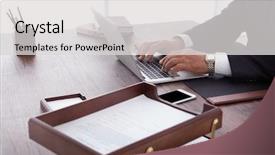  Presentation with lawyer - Slide deck with human rights computer - male lawyer working with laptop background and a light gray colored foreground