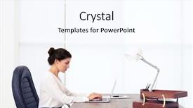  Presentation with success successful courageous successful - Presentation theme featuring human rights computer - successful businesswoman working in office background and a cool aqua colored foreground