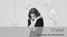  Presentation with mental disorders - Slide set having human-roles-a-girl background and a  colored foreground