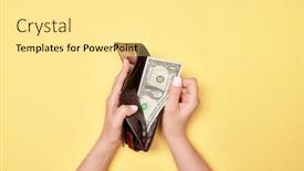  Presentation with human - Colorful theme enhanced with human-s-hands-with-open backdrop and a blonde colored foreground