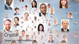  Presentation with human services - Cool new slide deck with human services - lots of isolated portraits backdrop and a soft green colored foreground