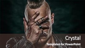  Presentation with black face womens rights - Beautiful slides featuring human sexuality - close-up portrait of man cvering backdrop and a tawny brown colored foreground