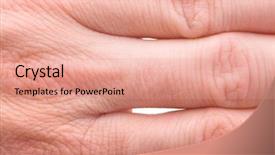  Presentation with fingers - Theme featuring human skin - macro of fingers articulations background and a  colored foreground