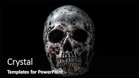  Presentation with soil - Cool new presentation design with human-skull-in-black-soil backdrop and a black colored foreground