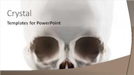  Presentation with skull - Slide deck with human-skull-isolated-on-white background and a white colored foreground