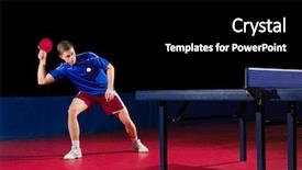  Presentation with table tennis - Theme enhanced with human strokes - table tennis player isolated background and a black colored foreground