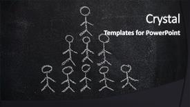  Presentation with pyramid - Cool new presentation theme with human team pyramid drawn backdrop and a dark gray colored foreground