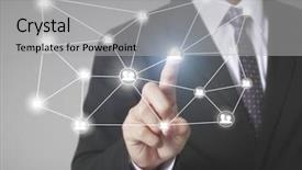  Presentation with human social - Beautiful slide deck featuring human technology - holding virtual icon of social backdrop and a light gray colored foreground