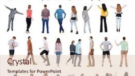  Presentation with view of cusco peru - Audience pleasing presentation theme consisting of human thinking - collection back view people rear backdrop and a lemonade colored foreground