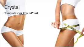  Presentation with perfect - Beautiful theme featuring human torso - perfect female body isolated backdrop and a white colored foreground